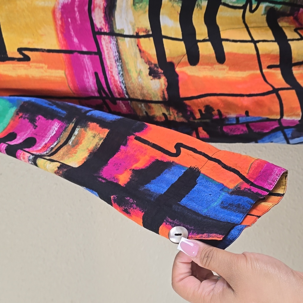 Multiples Colorful Abstract Women's Top - Picture 4 of 8
